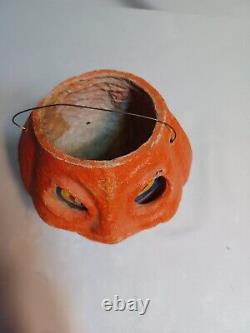 Vintage Paper Mache Jack O Lantern Pumpkin
