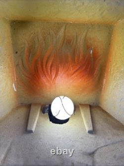 Vintage Poloron Illuminated Vacucel Christmas Fireplace (Missing Fan) Vintage Poloron Illuminated Vacucel Christmas Fireplace (Missing Fan)