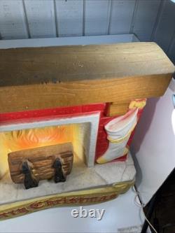 Vintage Poloron Illuminated Vacucel Christmas Fireplace (Missing Fan) Vintage Poloron Illuminated Vacucel Christmas Fireplace (Missing Fan)