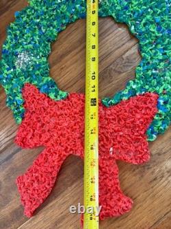 Vintage Popcorn Melted Plastic Christmas Set Of 3 Hanging Christmas Decorations