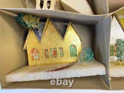 Vintage Putz Christmas Village housesDolly Toy Co #212 in box