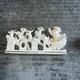 Vintage Relco Blume Japan Noel Santa Reindeer Christmas Ceramic Candle Holder