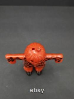 Vintage ROSBRO Hard plastic Halloween Pumpkin Scarecrow Candy Container
