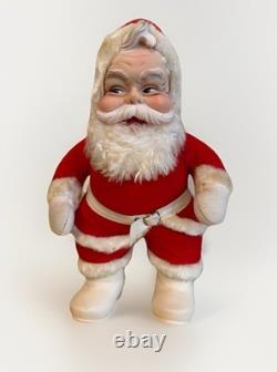 Vintage RUSHTON Star Creation Rubber Face SANTA Claus Christmas Doll White Boots