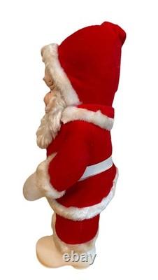 Vintage RUSHTON Star Creation Rubber Face SANTA Claus Christmas Doll White Boots