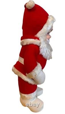 Vintage RUSHTON Star Creation Rubber Face SANTA Claus Christmas Doll White Boots