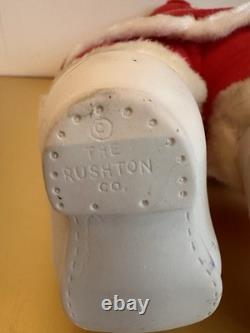 Vintage RUSHTON Star Creation Rubber Face SANTA Claus Christmas Doll White Boots