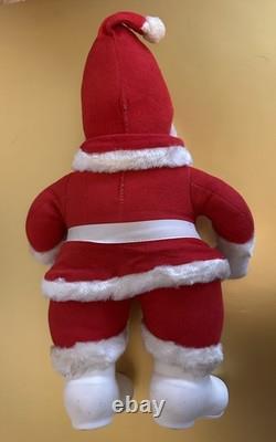 Vintage RUSHTON Star Creation Rubber Face SANTA Claus Christmas Doll White Boots