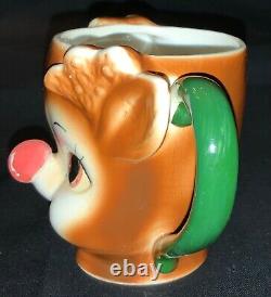 Vintage! Rare! Lefton China Christmas Childs Mug Rudolph Red-nosed Reindeer