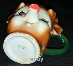 Vintage! Rare! Lefton China Christmas Childs Mug Rudolph Red-nosed Reindeer