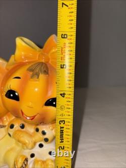 Vintage Rare Lefton Jack O Lantern/Halloween Pumpkin Planter 6399 -Excellent Vintage Rare Lefton Jack O Lantern/Halloween Pumpkin Planter 6399 -Excellent