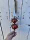 Vintage Red West Germany Mercury Glass Wire Wrapped Tree Topper Bells Tassel