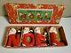 Vintage Relpo Christmas Noel Santa Mini Candleholders Orig. Mint Japan