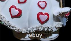 Vintage Relpo Valentine Girl Spaghetti Trim Planter Valentine's Day Decor