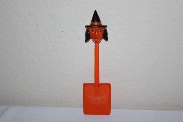 Vintage Rosbro Hard Plastic Halloween Witch Shovel