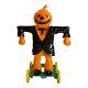 Vintage Rosbro Scarecrow With Pumpkin Head Pull Toy