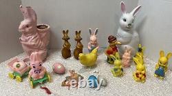 Vintage Rosen, Rosboro, Knickerbocker Easter Hard Plastic Paper & Mache Lot ++