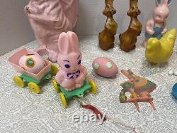 Vintage Rosen, Rosboro, Knickerbocker Easter Hard Plastic Paper & Mache Lot ++