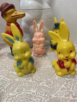 Vintage Rosen, Rosboro, Knickerbocker Easter Hard Plastic Paper & Mache Lot ++