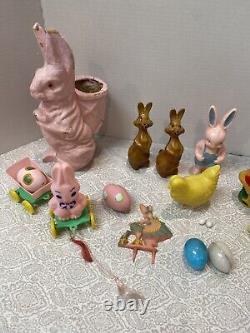 Vintage Rosen, Rosboro, Knickerbocker Easter Hard Plastic Paper & Mache Lot ++