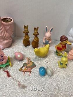 Vintage Rosen, Rosboro, Knickerbocker Easter Hard Plastic Paper & Mache Lot ++