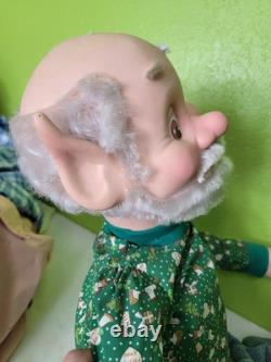 Vintage Sandi Zimnicki Large Elf Doll Rubber Face Enesco North Pole Rare 32'93