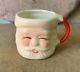 Vintage Santa Mug Rare Happy Face Hand Painted Small 2.75 Tall Japan Crazing