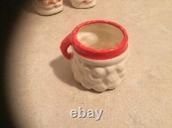 Vintage Santa/Snowman Christmas 2 Mini Mugs Lot of (9) Japan