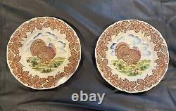 Vintage Set Of 1950's Maruta Ware Thanksgiving Turkey Dinner Ware Japan