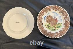 Vintage Set Of 1950's Maruta Ware Thanksgiving Turkey Dinner Ware Japan