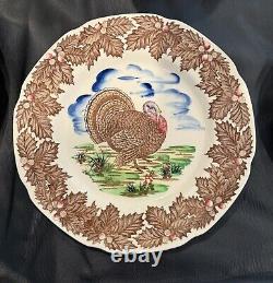 Vintage Set Of 1950's Maruta Ware Thanksgiving Turkey Dinner Ware Japan