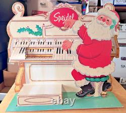 Vintage Speidel Watches Dept. Store Christmas Mechanical Santa Counter Display