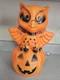 Vintage Star Band Halloween Owl On Pumpkin Blowmold Lighted 13 Htf
