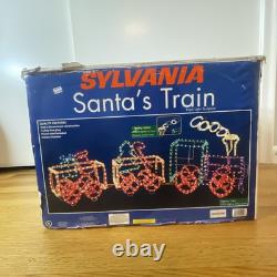 Vintage Sylvania Santa's Train Rope Light Sculpture Christmas Decoration With Box
