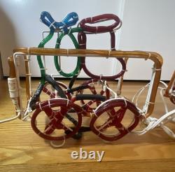 Vintage Sylvania Santa's Train Rope Light Sculpture Christmas Decoration With Box