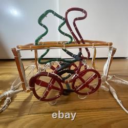 Vintage Sylvania Santa's Train Rope Light Sculpture Christmas Decoration With Box