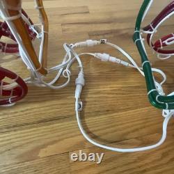 Vintage Sylvania Santa's Train Rope Light Sculpture Christmas Decoration With Box