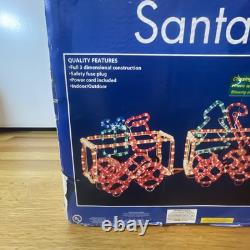 Vintage Sylvania Santa's Train Rope Light Sculpture Christmas Decoration With Box