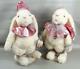 Vintage Tilly Collectables Bunny Rabbit Plush Couple 1987 21 Tall Cotton Usa