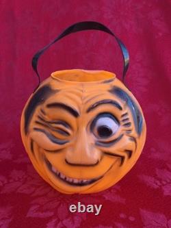 Vintage Topstone Halloween Winking Pumpkin Blow Mold