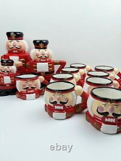 Vintage Toy Soldier Nutcracker Mug Holiday Tea Set Cookie Jar Cream and Sugar