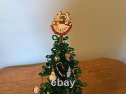 Vintage Westrim Beaded Christmas Tree With lights & Decorations Vintage Westrim Beaded Christmas Tree With lights & Decorations