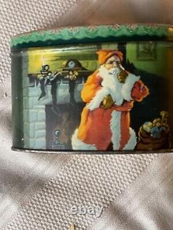 Vintage Winter scene Santa Claus bank with stopper? Great