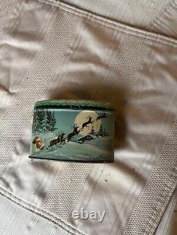 Vintage Winter scene Santa Claus bank with stopper? Great