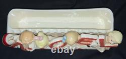 Vintage!'napco' Ceramic Christmas Planter Noel Kids On Candy Cane Vintage!'napco' Ceramic Christmas Planter Noel Kids On Candy Cane