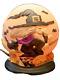Vintage!'old World Christmas' Ceramic Halloween Lamp Witch & Man-in-moon