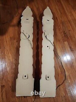 Vintage pair of 5 foot illuminated indoor outdoor candles Goodman product used