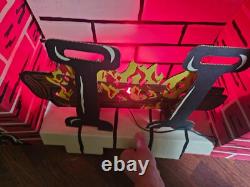 Vintage used Noma Fireplace Christmas Cardboard Decor with Box! With Cord 1974