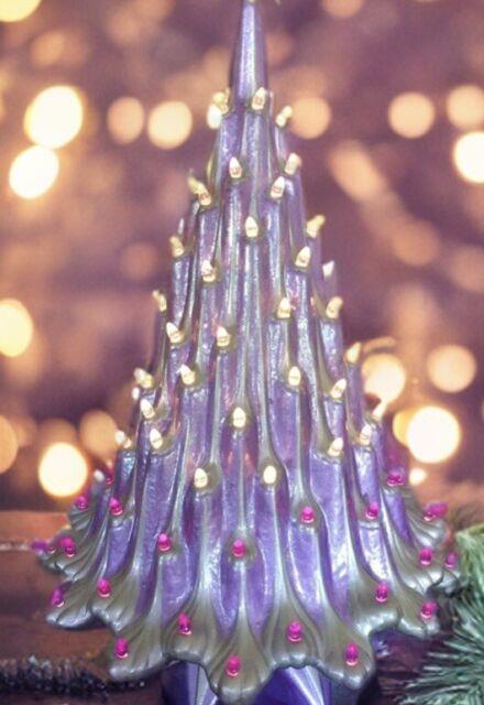 Viola Volcano Lava Atlantic Style Vintage Retro Ceramic Christmas Purple Tree