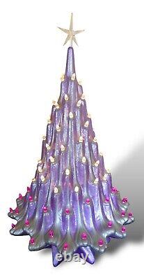 Viola Volcano Lava Atlantic Style Vintage Retro Ceramic Christmas Purple Tree